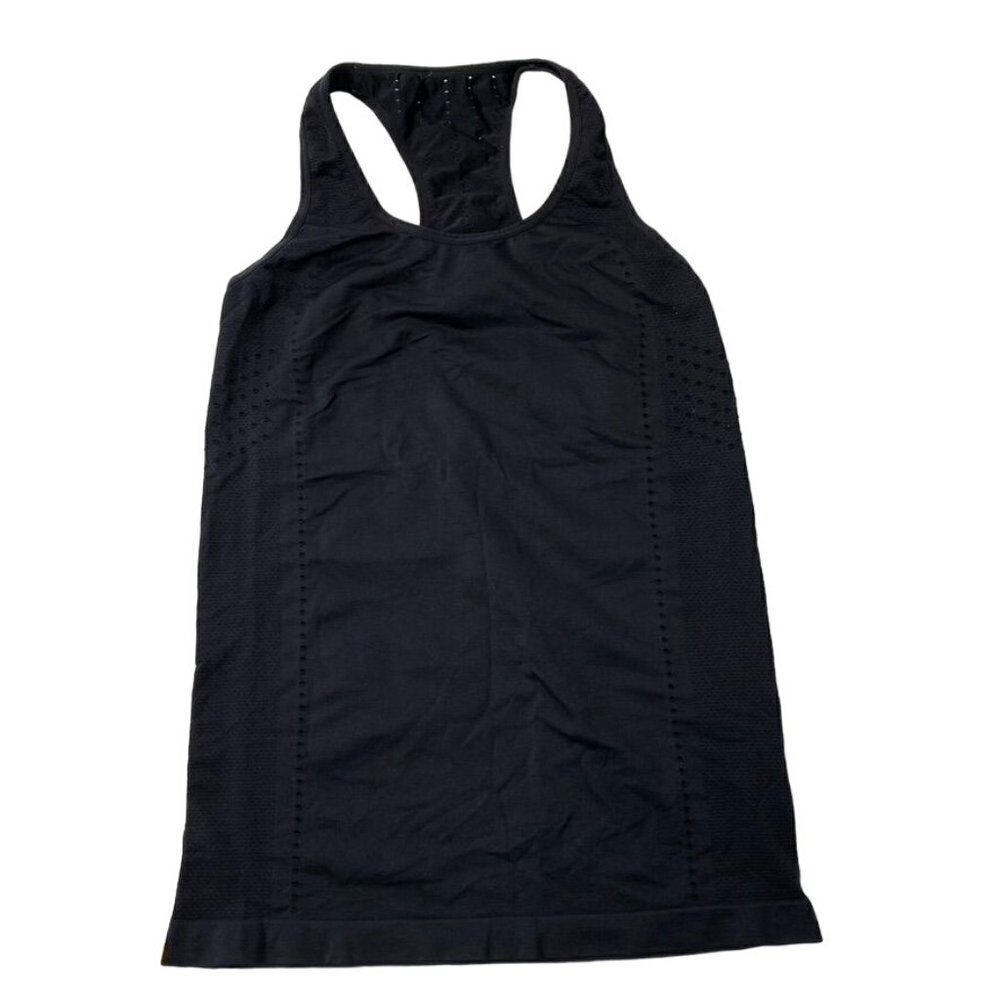 Fabletics Black Long Tank Racerback Yoga Athleisure Sz Med